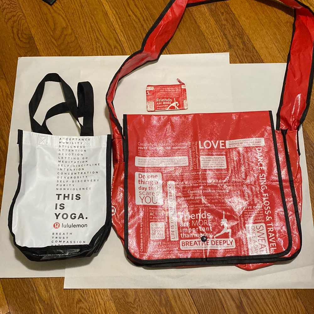 Lululemon Bundle of 3 Totes Large Crossbody Small Shopper Bag & Coin Purse